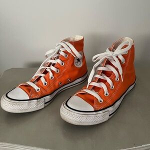 Converse Orange Chuck Taylor All Star High Top Sneakers